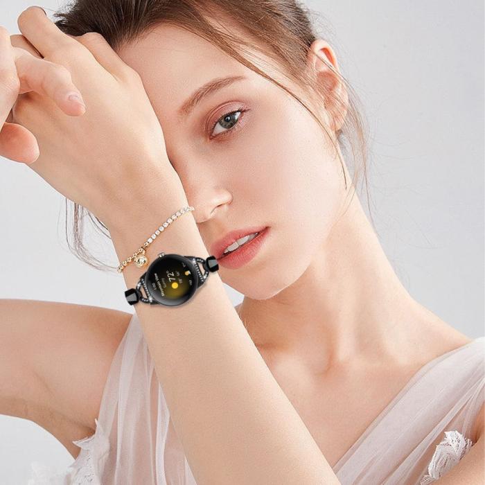 Bild 5,  Google Pixel Watch / Watch 2 Metal Bling Armband Svart - Teknikhallen.se