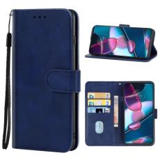  Motorola Edge 30 Pro Fodral L&auml;der Bl&aring; - Teknikhallen.se