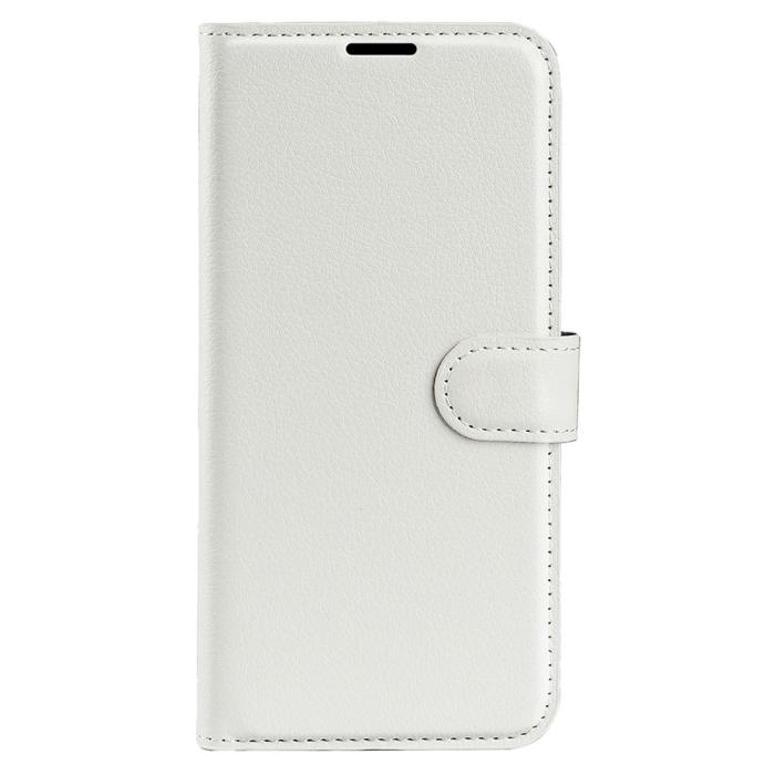 Bild 5,  Samsung Galaxy S23 Plus Fodral Litchi Läder Vit - Teknikhallen.se