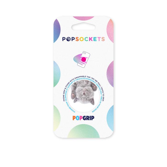Bild 2, PopSockets PopSockets Avtagbart Grip med Ställfunktion Cat Nap - Teknikhallen.se