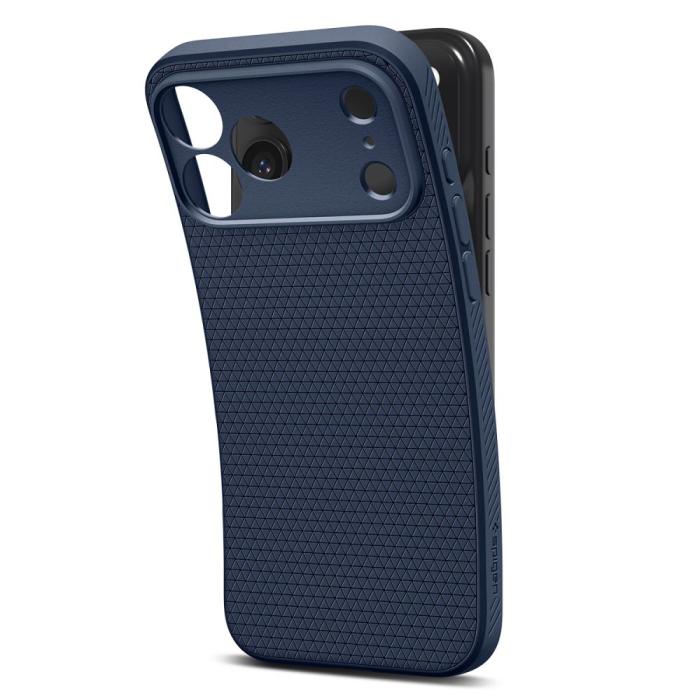 Bild 6, Spigen Spigen iPhone 17 Pro Skal Liquid Air Navy Blue - Teknikhallen.se