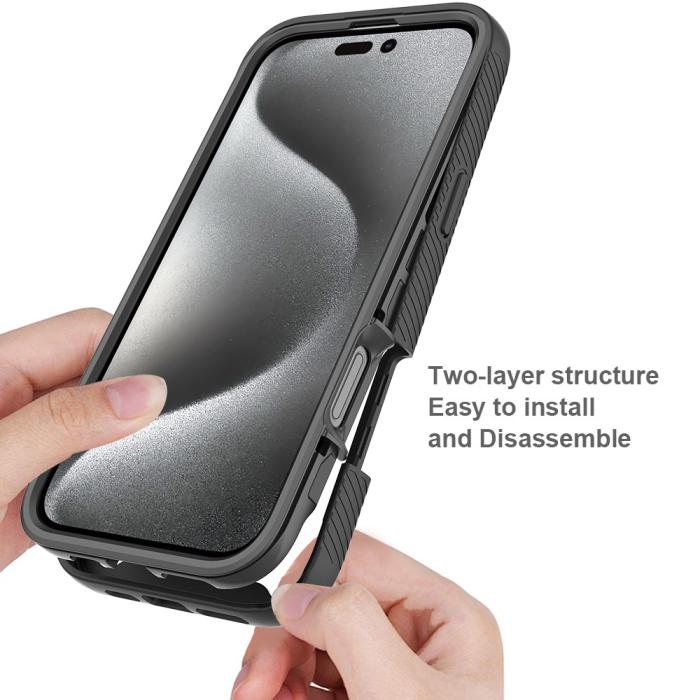 Bild 2,  iPhone 16 Pro Max Skal Hybrid Defence Svart - Teknikhallen.se