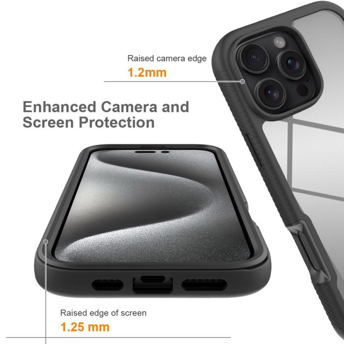 Bild 3,  iPhone 16 Pro Max Skal Hybrid Defence Svart - Teknikhallen.se
