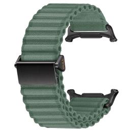  Galaxy Watch Ultra 47 mm Armband Nylon Justerbart Mörk Grön - Teknikhallen.se