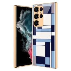 GKK GKK Galaxy S24 Ultra Skal H&auml;rdat Glas Electroplate Bl&aring;/Vit - Teknikhallen.se