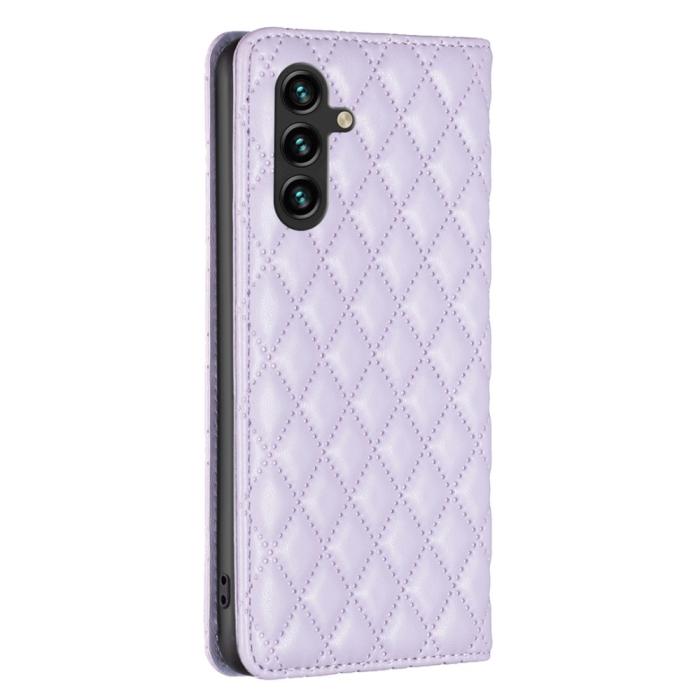 Bild 6, BINFEN BINFEN Galaxy A35 5G Fodral Flip Diamond Läder Lila - Teknikhallen.se
