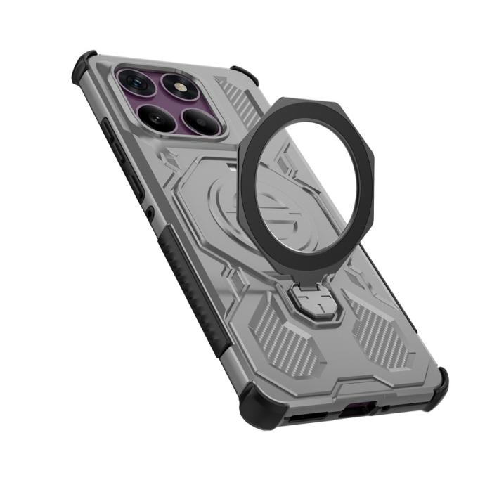 Bild 5,  Motorola Edge 60 Pro Skal MagSafe Kickstand Hybrid Grå - Teknikhallen.se