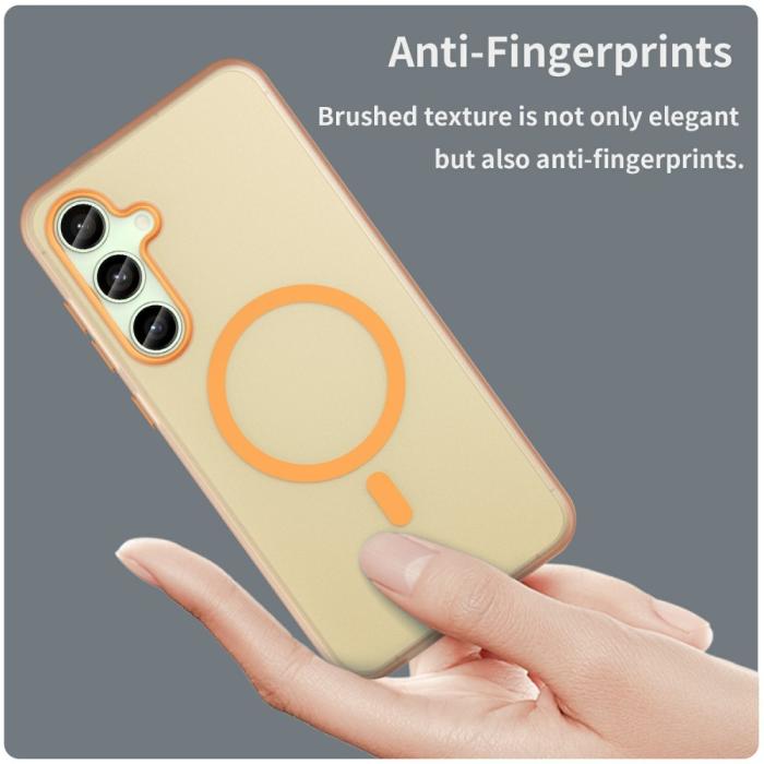 Bild 5,  Samsung Galaxy S24 FE Skal MagSafe Slim Matt Orange - Teknikhallen.se