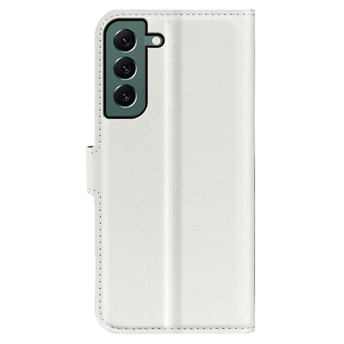 Bild 6,  Samsung Galaxy S23 Plus Fodral Litchi Läder Vit - Teknikhallen.se