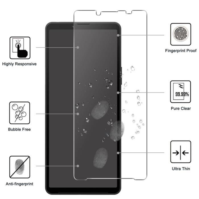Bild 2,  Sony Xperia 10 VII Skärmskydd Härdat Glas - Teknikhallen.se