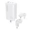 DUDAO Dudao 65W GaN 3in1 Reseadapter Laddare PD QC Vit - Teknikhallen.se