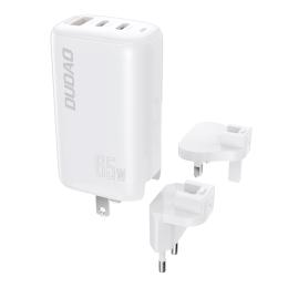 DUDAO Dudao 65W GaN 3in1 Reseadapter Laddare PD QC Vit - Teknikhallen.se