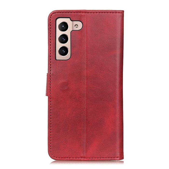 Bild 3,  Samsung Galaxy S22 Plus Fodral Solid Läder Röd - Teknikhallen.se