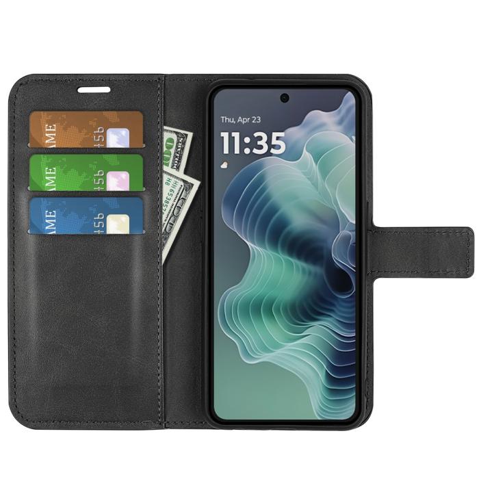 Bild 2,  Motorola Moto G35 5G Fodral Läder Svart - Teknikhallen.se