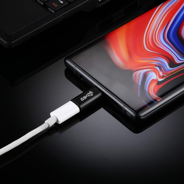 Bild 4,  USB-C Hona - USB-C Hane Adapter Svart - Teknikhallen.se