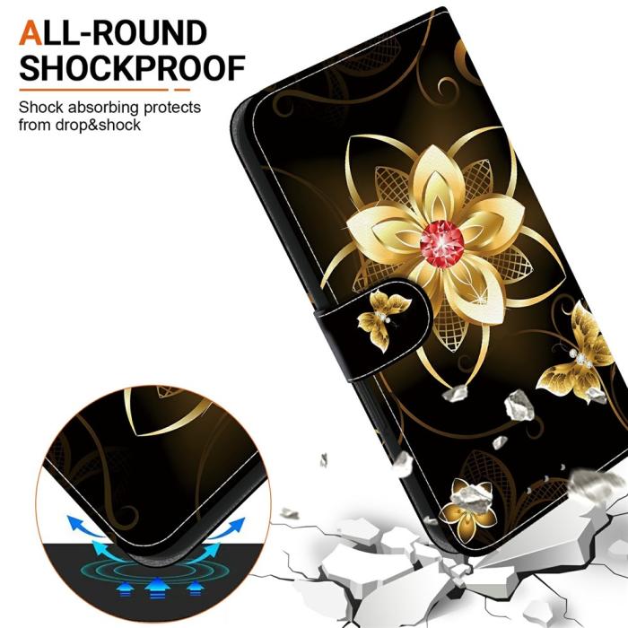 Bild 4,  iPhone 17 Pro Fodral Med Tryck Guld Blomma - Teknikhallen.se