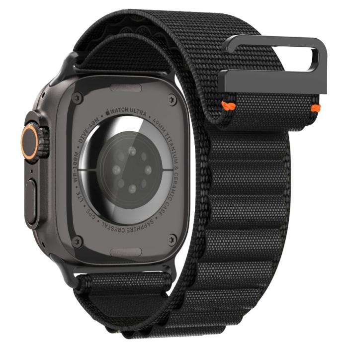 Bild 3, Spigen Spigen Apple Watch 42/44/45/46/49 mm Armband Svart - Teknikhallen.se