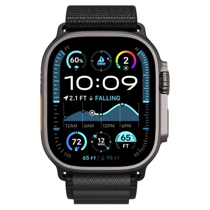 Bild 4, Spigen Spigen Apple Watch 42/44/45/46/49 mm Armband Svart - Teknikhallen.se