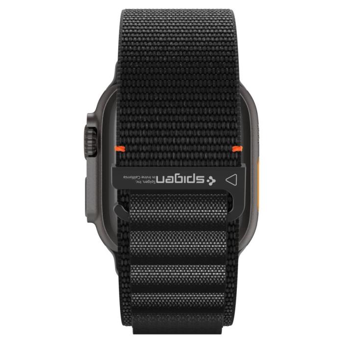 Bild 5, Spigen Spigen Apple Watch 42/44/45/46/49 mm Armband Svart - Teknikhallen.se
