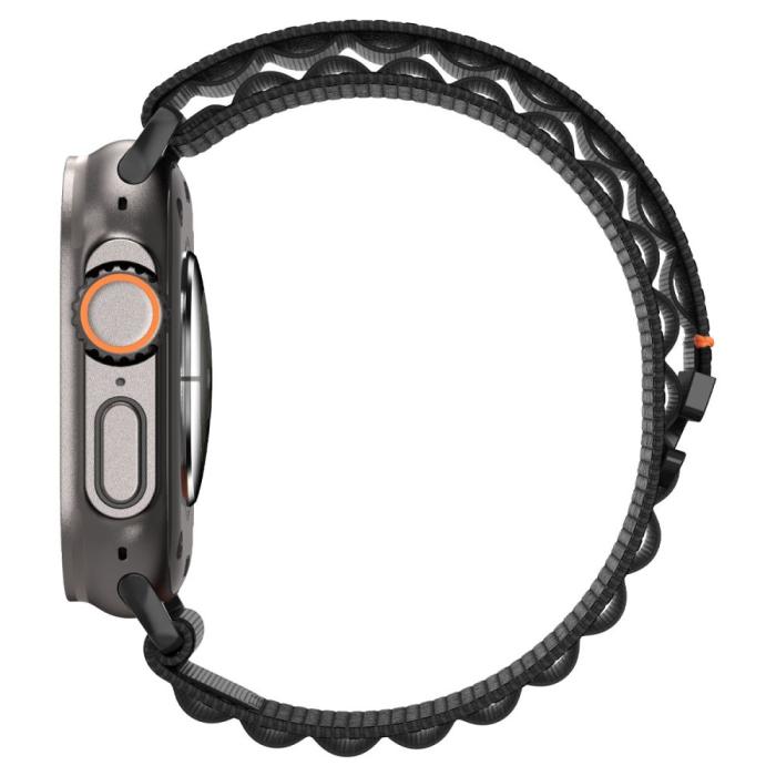 Bild 6, Spigen Spigen Apple Watch 42/44/45/46/49 mm Armband Svart - Teknikhallen.se
