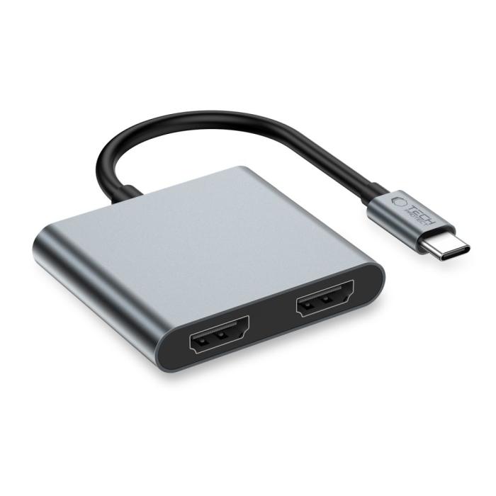 Bild 2, Tech-Protect Tech-Protect 4in1 USB-C Adapter USB-C / USB-A / HDMI / Space Grey - Teknikhallen.se