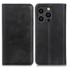  iPhone 16 Pro Max Fodral L&auml;der Flip Svart - Teknikhallen.se