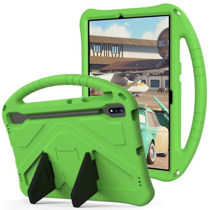 Bild 5,  Samsung Galaxy Tab S7 FE/S7 Plus/S8 Plus Fodral Skal EVA Grön - Teknikhallen.se