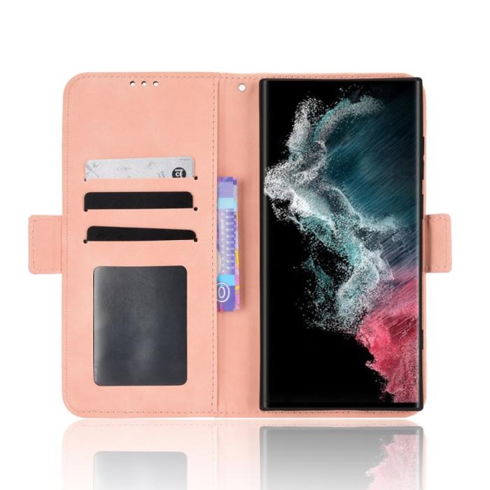 Bild 4,  Samsung Galaxy S22 Ultra Fodral Avtagbart Kortfodral Ljus Rosa - Teknikhallen.se