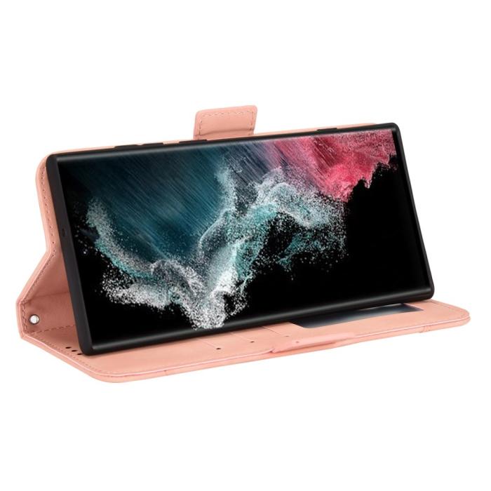 Bild 5,  Samsung Galaxy S22 Ultra Fodral Avtagbart Kortfodral Ljus Rosa - Teknikhallen.se