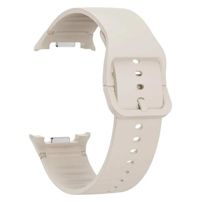 Bild 2, KALEBOL KALEBOL Galaxy Watch 8 46/44/40 mm Armband Silikon Beige - Teknikhallen.se