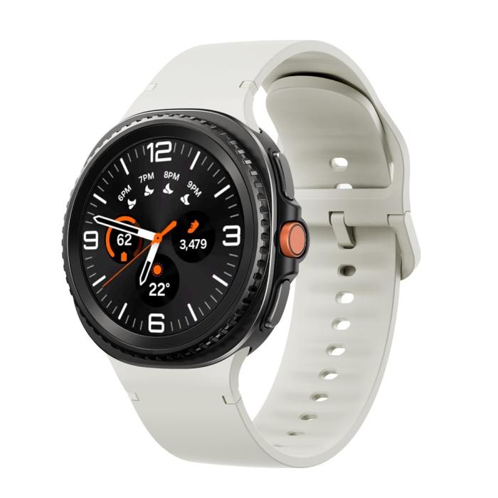 Bild 3, KALEBOL KALEBOL Galaxy Watch 8 46/44/40 mm Armband Silikon Beige - Teknikhallen.se