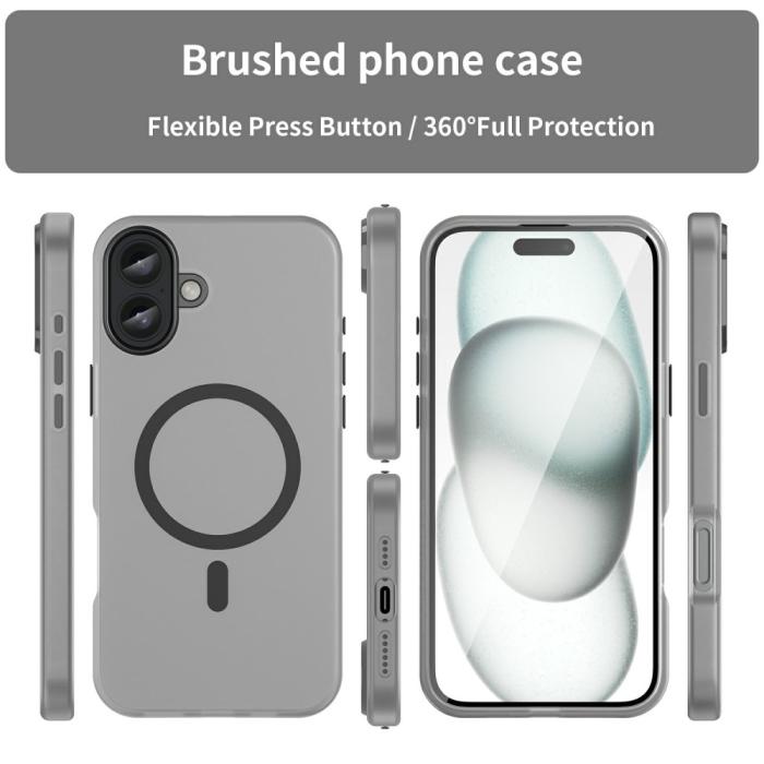Bild 3,  iPhone 16 Plus Skal MagSafe Slim Matt Svart - Teknikhallen.se