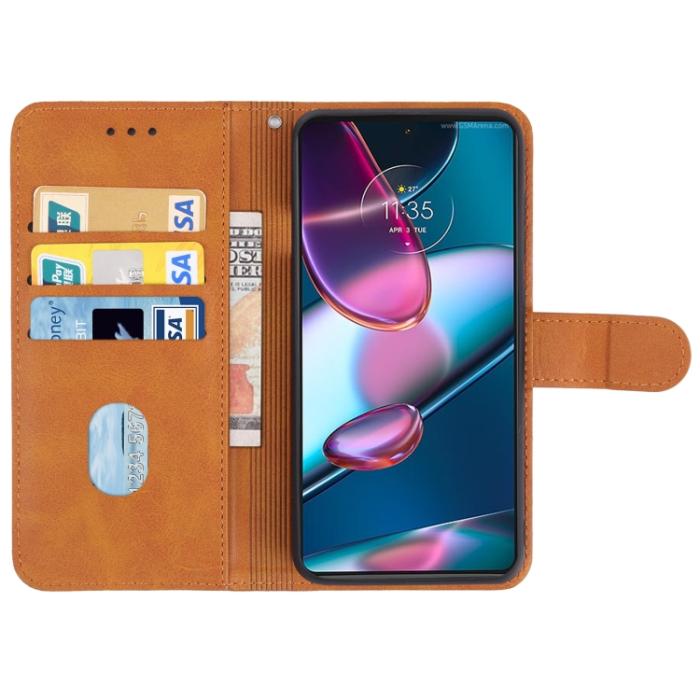Bild 3,  Motorola Edge 30 Pro Fodral Läder Brun - Teknikhallen.se