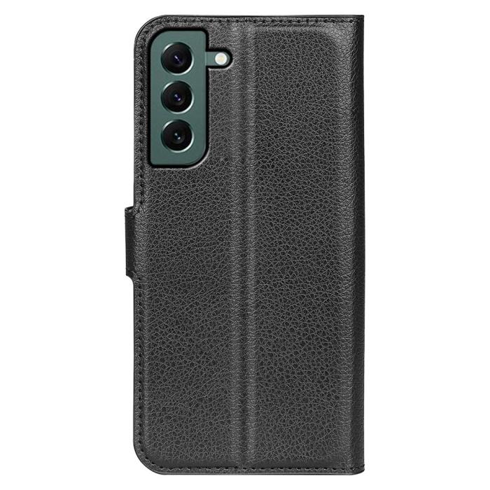 Bild 6,  Samsung Galaxy S23 Plus Fodral Litchi Läder Svart - Teknikhallen.se
