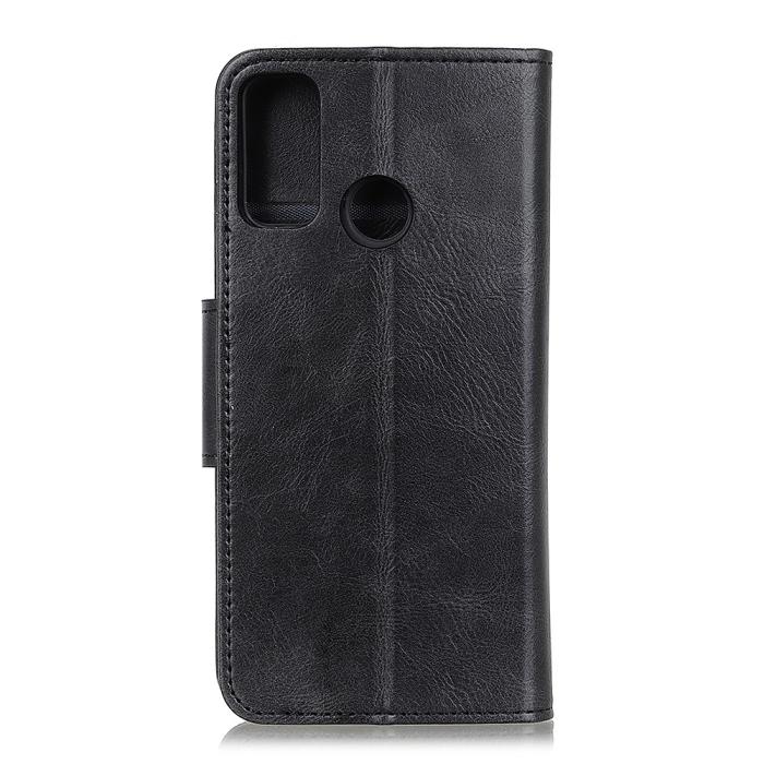 Bild 2,  Xiaomi Redmi 9C Fodral Crazy Horse Läder Svart - Teknikhallen.se