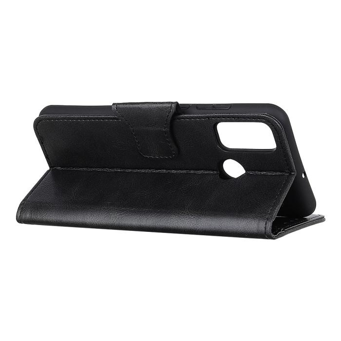Bild 3,  Xiaomi Redmi 9C Fodral Crazy Horse Läder Svart - Teknikhallen.se