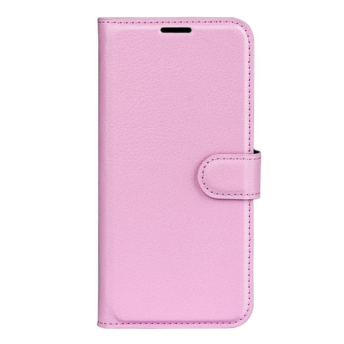 Bild 5,  Samsung Galaxy S24 FE Fodral Litchi Läder Textur Ljus Rosa - Teknikhallen.se