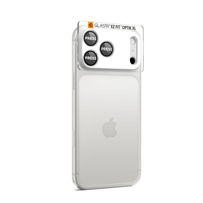 Bild 3, Spigen Spigen iPhone 17 Pro Max Linsskydd Optik Pro GLAS.tR 