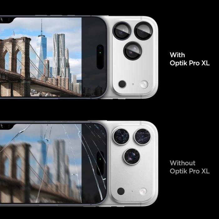 Bild 6, Spigen Spigen iPhone 17 Pro Max Linsskydd Optik Pro GLAS.tR 