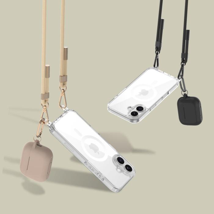 Bild 4, Tech-Protect Tech-Protect iPhone 16 Skal MagSafe FlexAir Chain Svart/Taupe - Teknikhallen.se