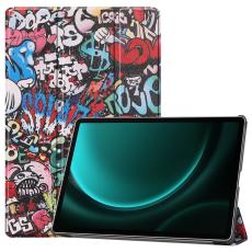  Galaxy Tab S9 FE Plus Fodral Tri-Fold L&auml;der Graffiti - Teknikhallen.se