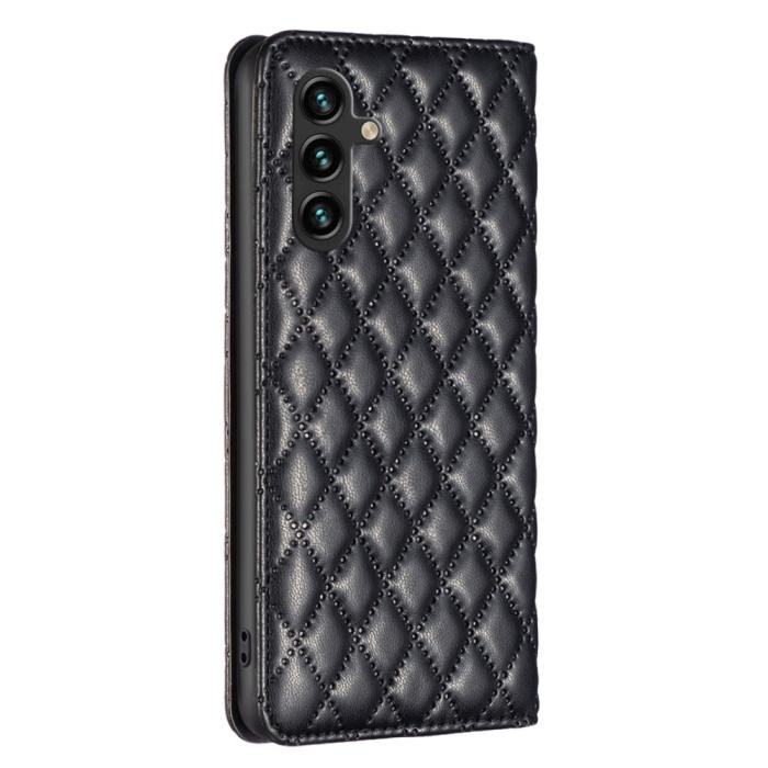 Bild 6, BINFEN BINFEN Galaxy A35 5G Fodral Flip Diamond Läder Svart - Teknikhallen.se