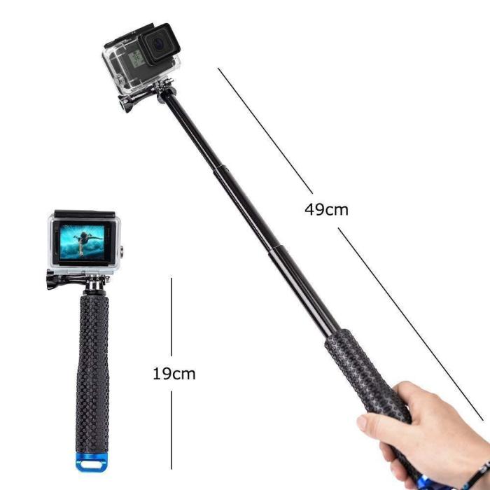 Bild 3,  Selfiestick För GoPro Svart - Teknikhallen.se