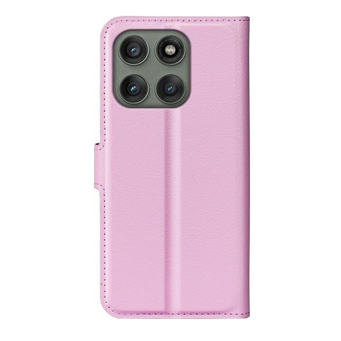 Bild 3,  Motorola Edge 60 Pro Fodral Litchi Läder Ljus Rosa - Teknikhallen.se