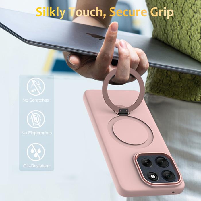 Bild 2,  Motorola Edge 60/60 Fusion Skal MagSafe Kickstand Hybrid Rosa - Teknikhallen.se