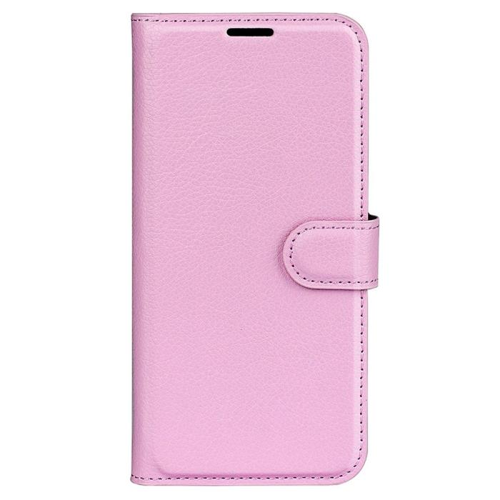 Bild 5,  Samsung Galaxy S23 Plus Fodral Litchi Läder Ljus Rosa - Teknikhallen.se