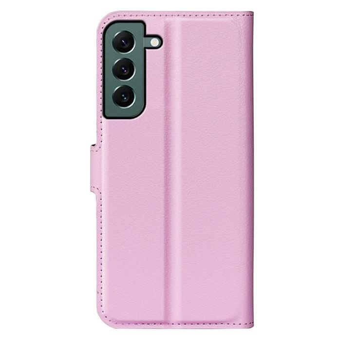 Bild 6,  Samsung Galaxy S23 Plus Fodral Litchi Läder Ljus Rosa - Teknikhallen.se