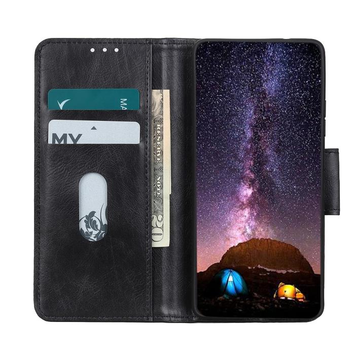 Bild 6,  Xiaomi Redmi 9C Fodral Crazy Horse Läder Svart - Teknikhallen.se