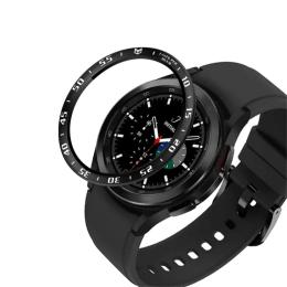  Bezel Skyddande Ring Galaxy Watch4 Classic 42 mm Svart/Vit - Teknikhallen.se