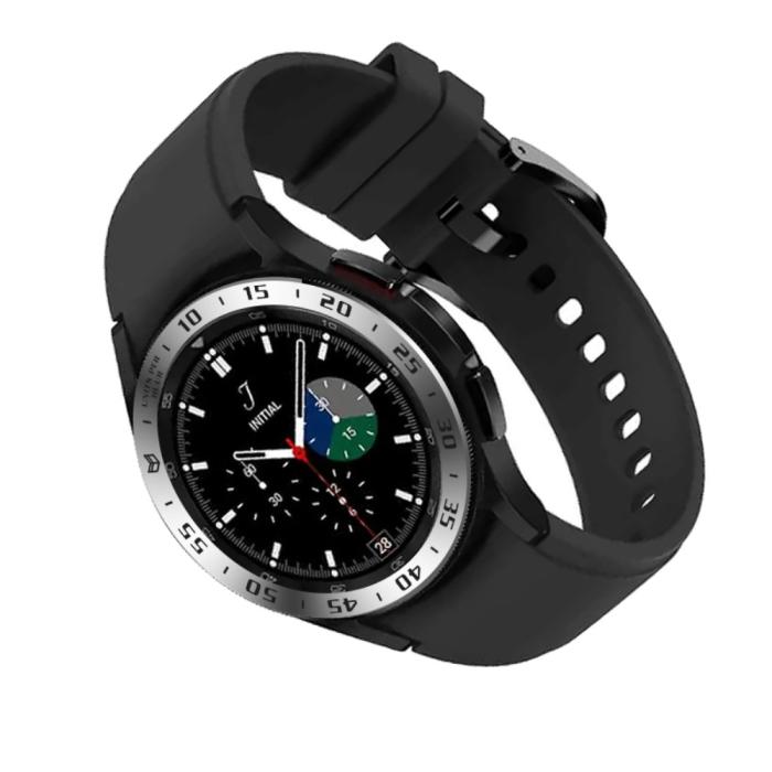 Bild 2,  Bezel Skyddande Ring Galaxy Watch4 Classic 42 mm Silver/Svart - Teknikhallen.se